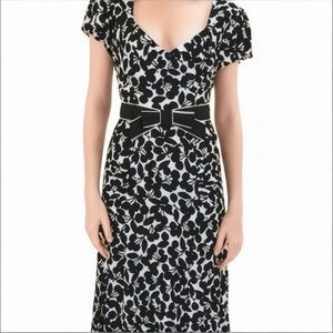 Nanette Lepore Very Cherry Sweetheart Black & White dress Size 2